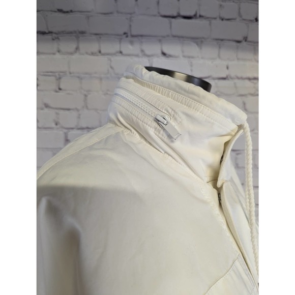 Lacoste White Snap Closure Hooded Track Jacket Size 46 - Picture 6 of 10
